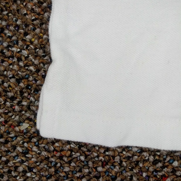 White polo with ruffle on neckline - Picture 2 of 6